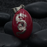 LLAMADOR DE ANGELES DE DRAGON ROJO OVALADO