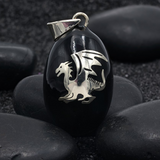 LLAMADOR DE ANGELES DE DRAGON NEGRO OVALADO