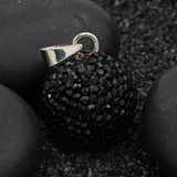 ANGEL CALLER CHERRY BLACK RHINESTONES