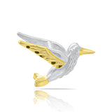 DIJE DE COLIBRÍ DE LA BUENA SUERTE DORADO