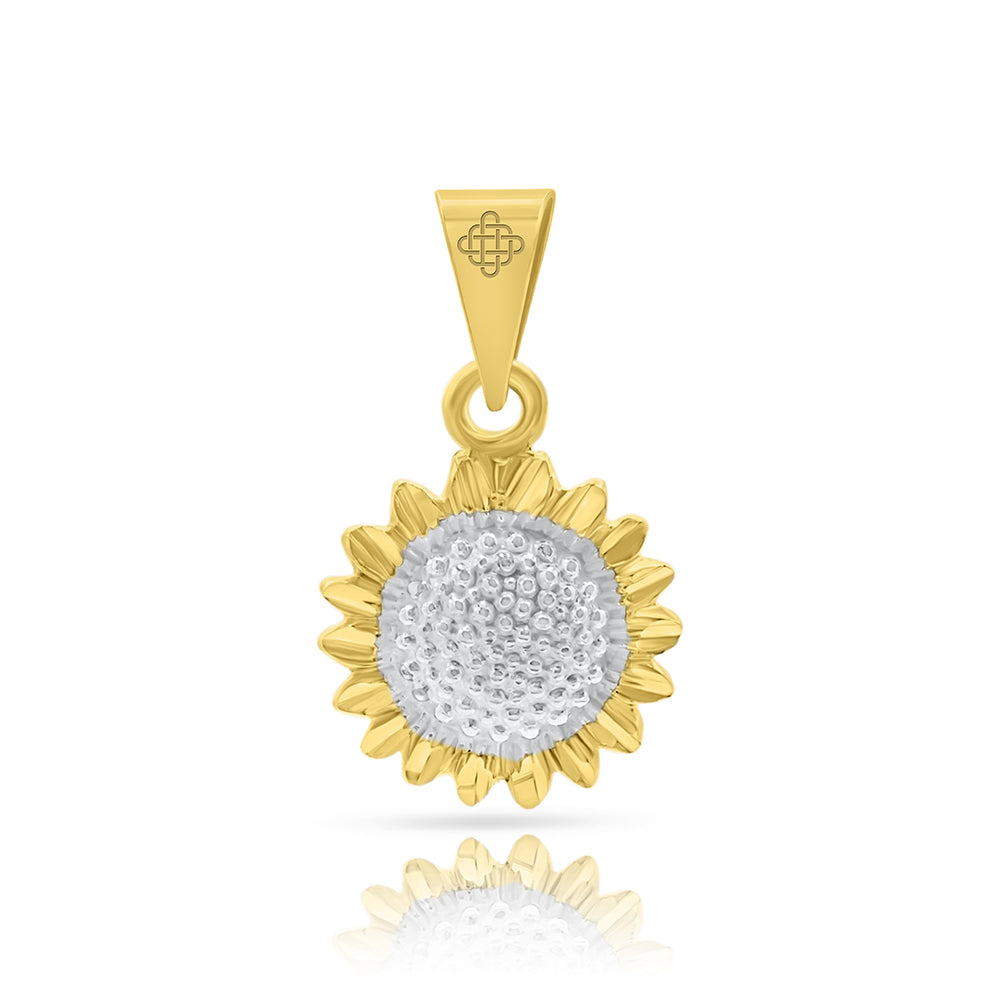 DIJE GIRASOL SIN TALLO DORADO