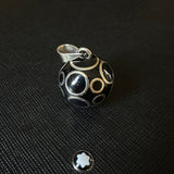 BLACK ANGEL CALLER WITH SILVER BALLS
