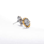 aretes-de-girasol-plata.925-petalos-detallados-en-oro-vista-lateral-trasera